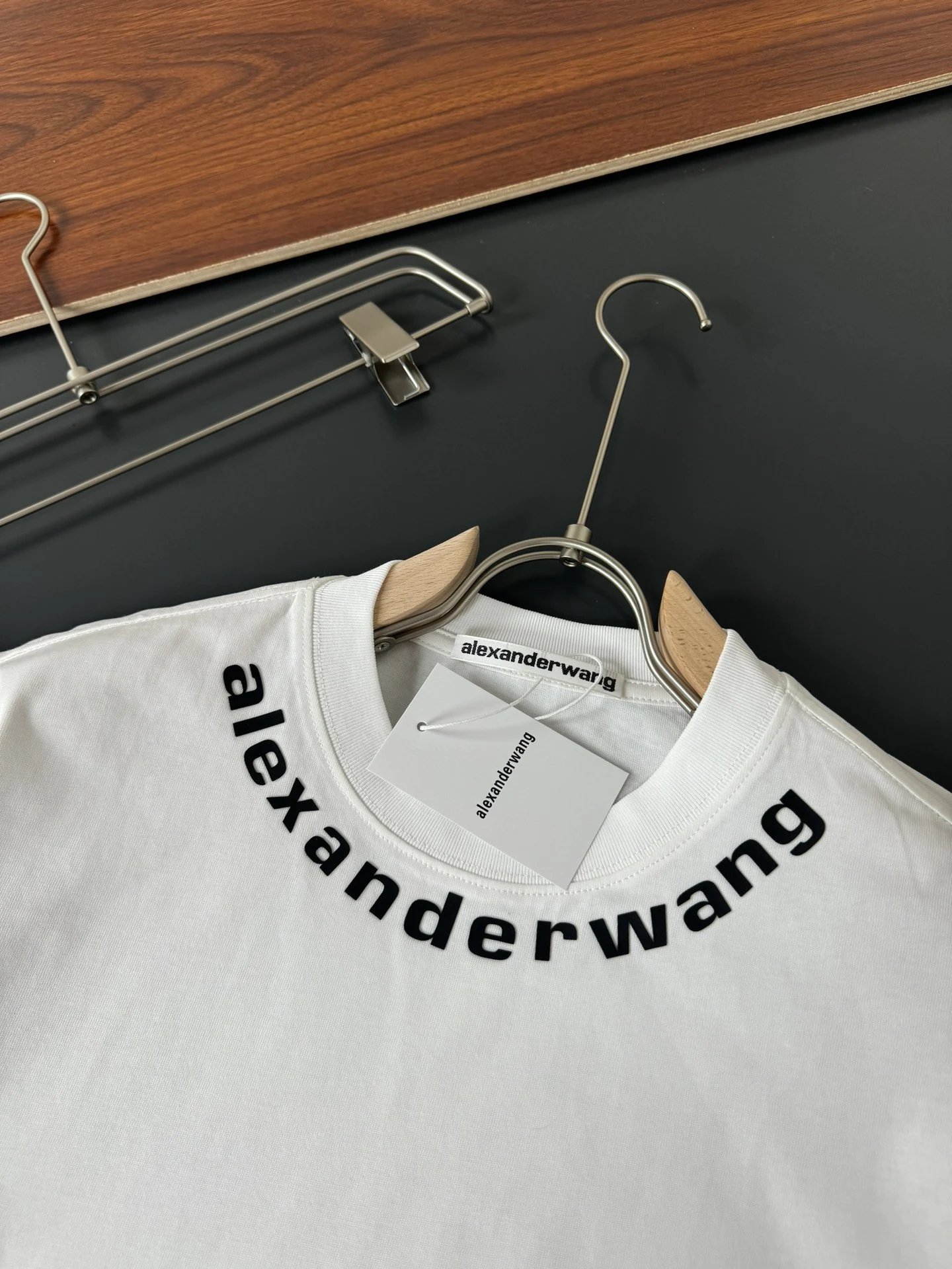 Alexander Wang Men's White Logo Cotton T-Shirt