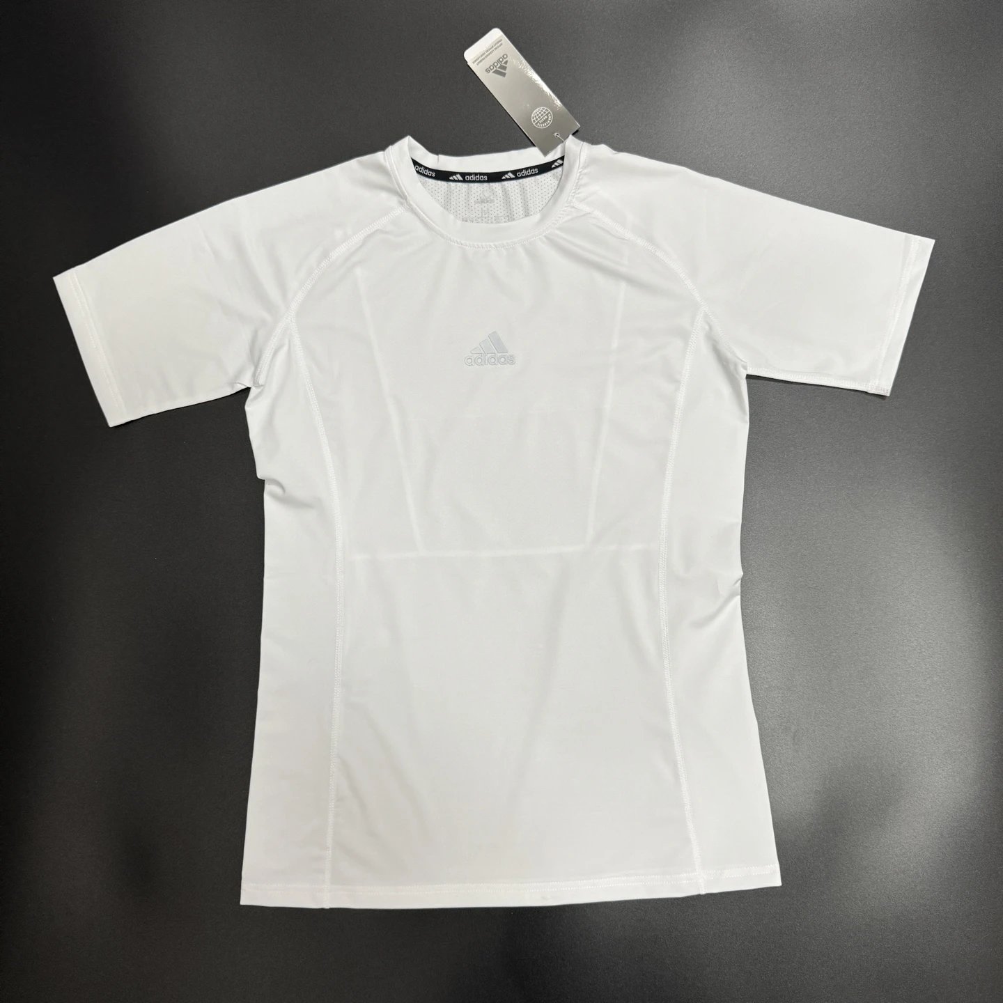 Adidas Men Quick Dry Sports T-Shirt Black White