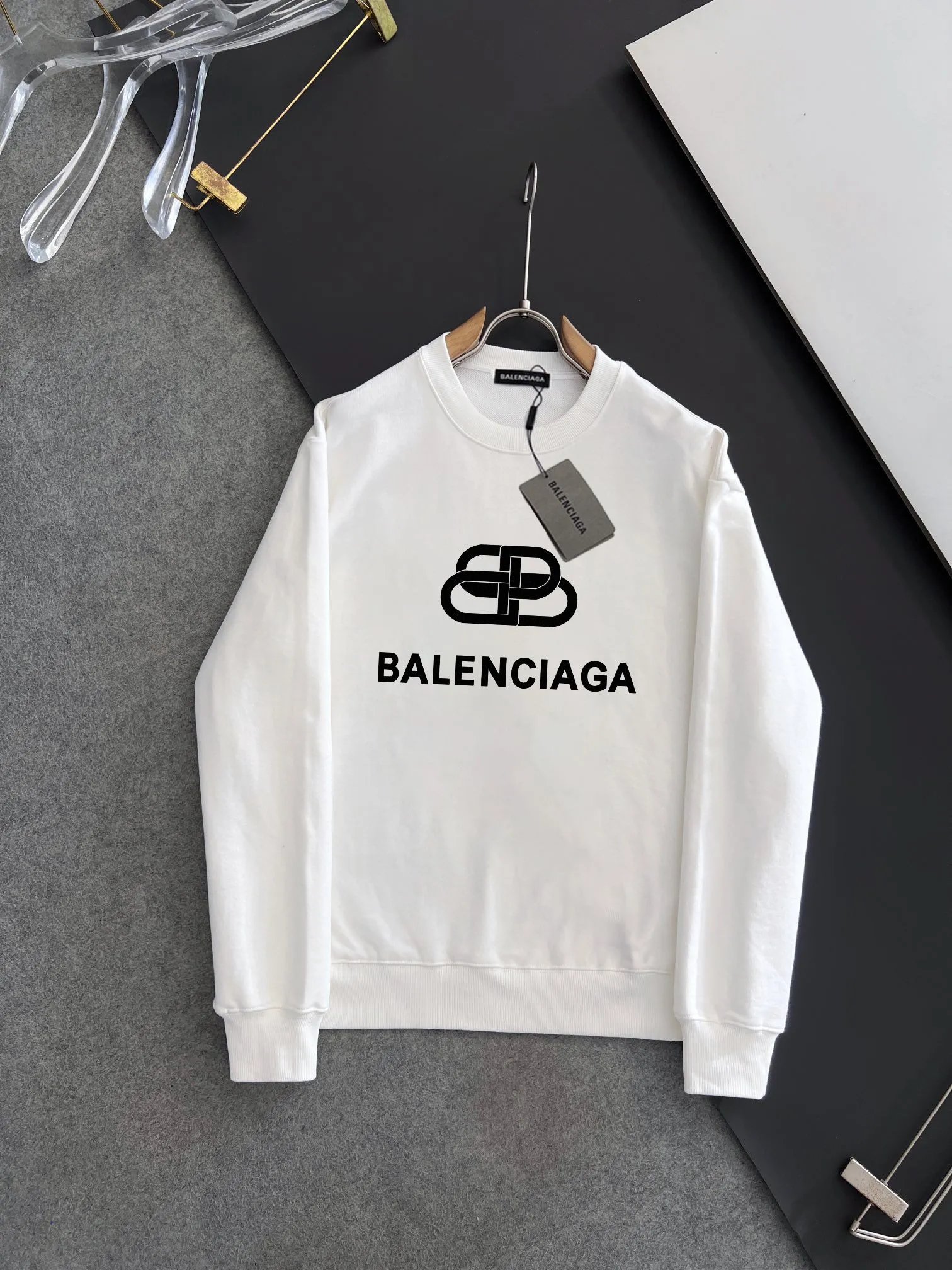 Balenciaga Unisex Luxury Cotton Hoodie Streetwear Pullover