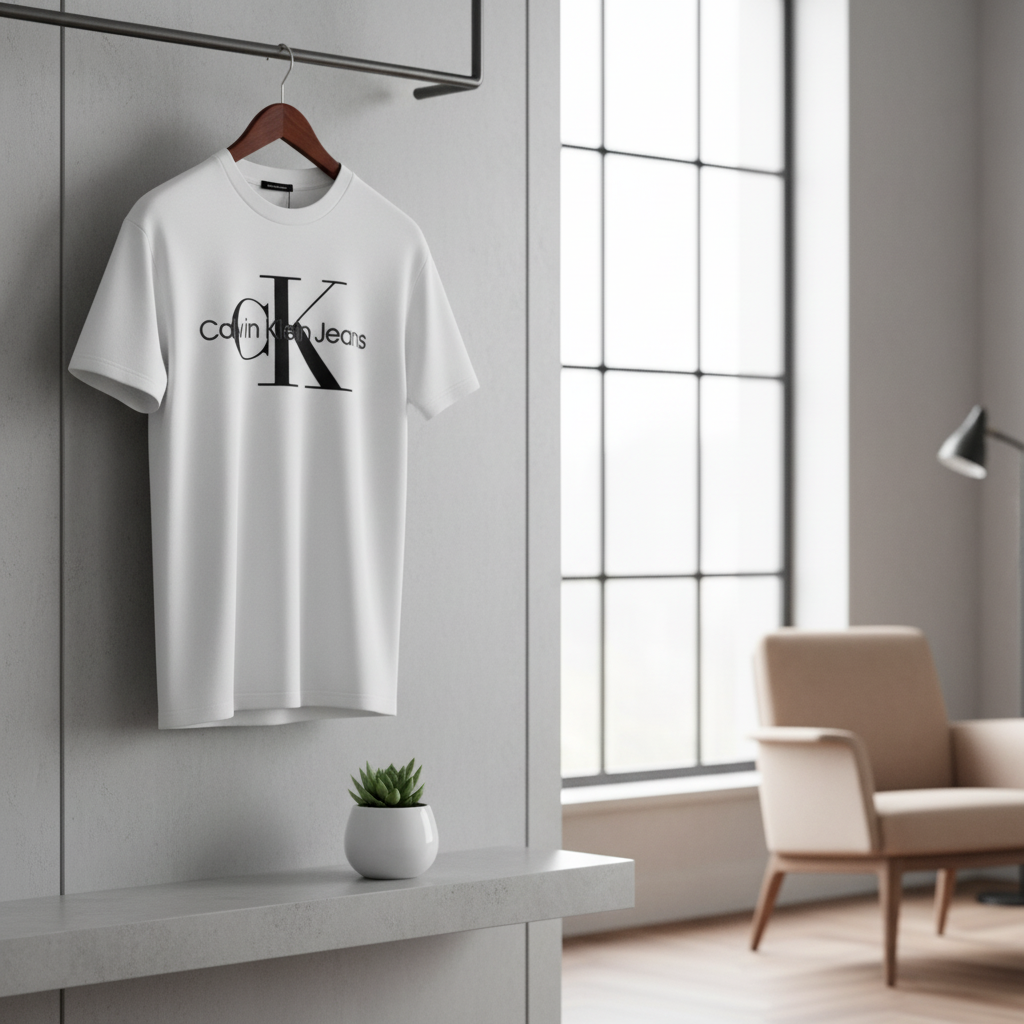 Calvin Klein White CK Logo Men's T-Shirt
