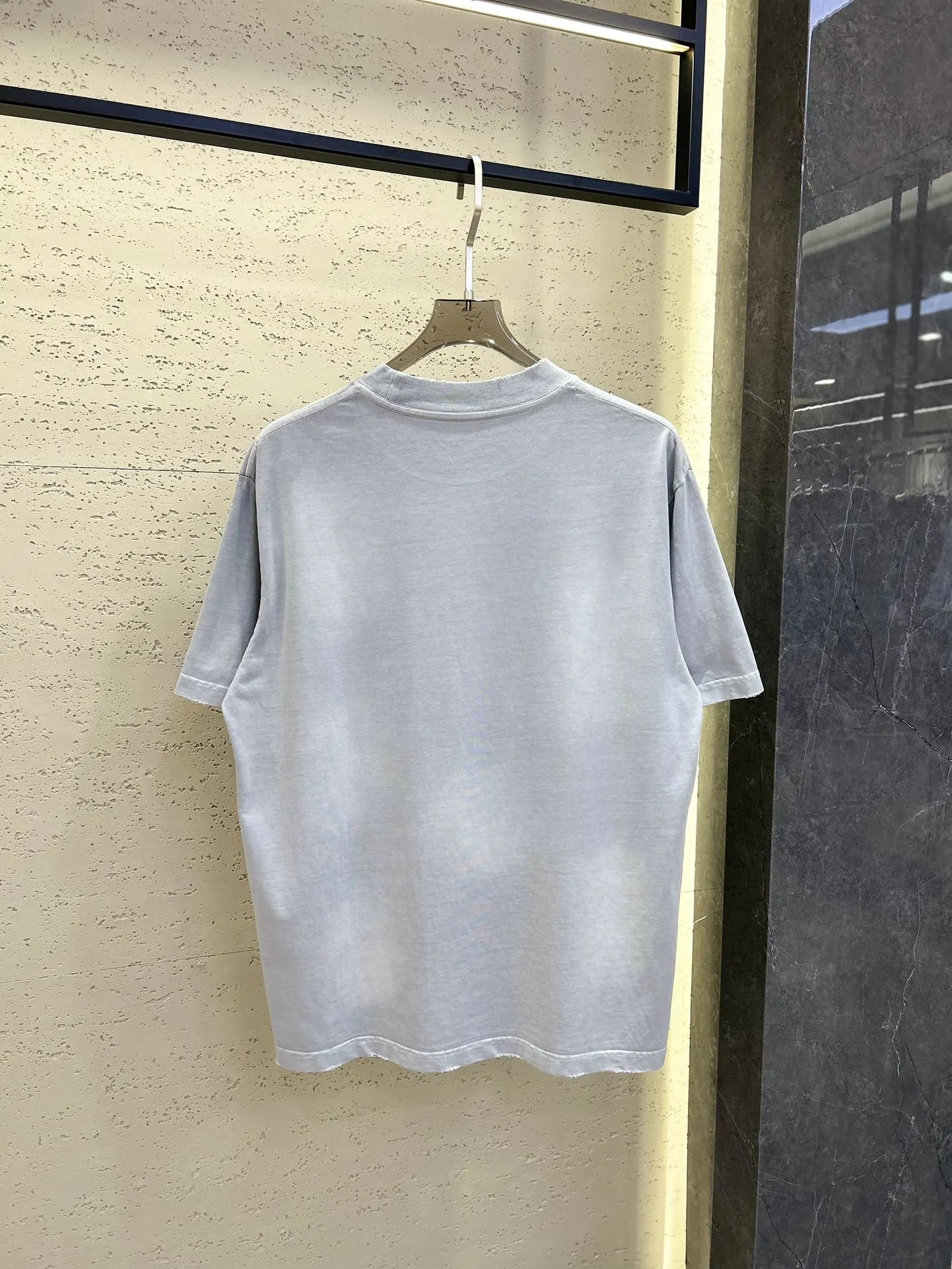Alexander Wang Logo Print Cotton Grey T-Shirt