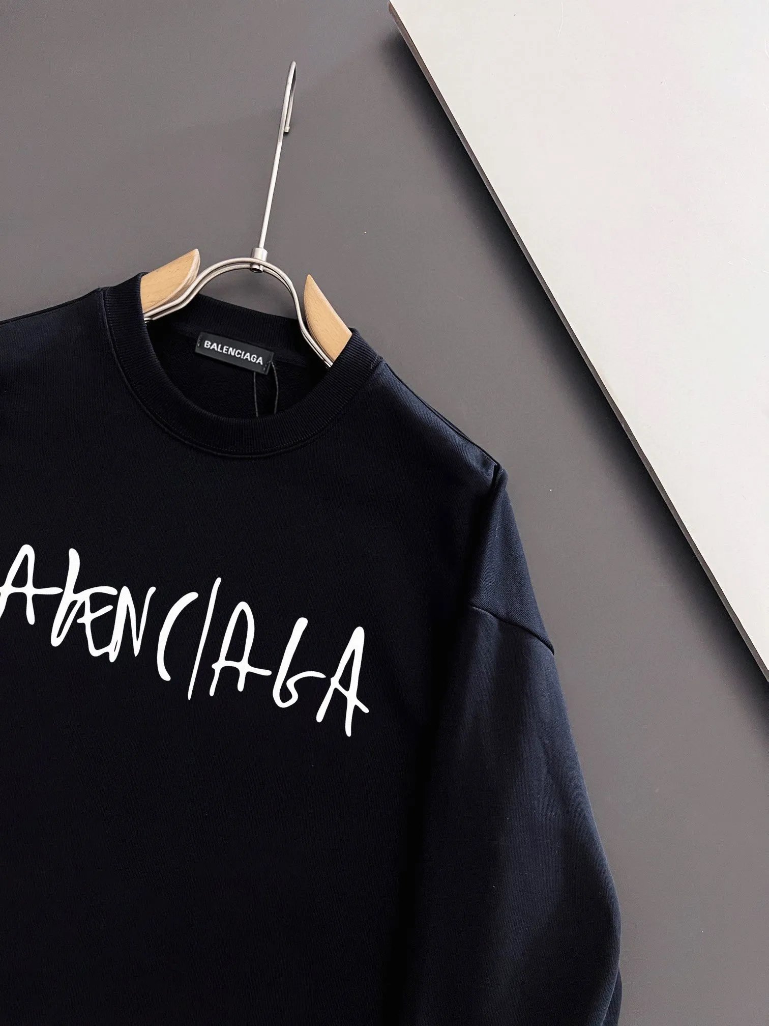 Balenciaga Black Unisex Hoodie Sweatshirt