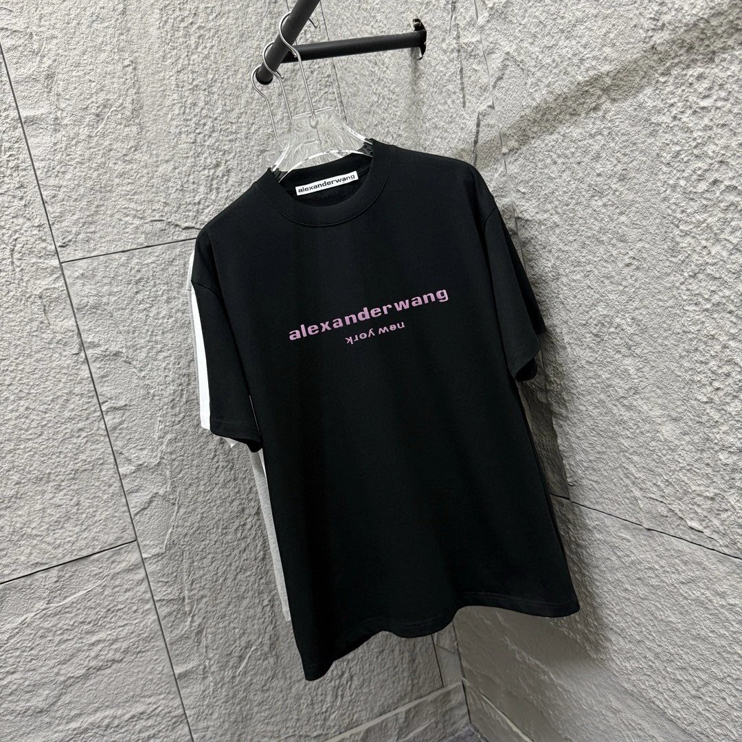 Alexander Wang Black Logo Cotton T-Shirt