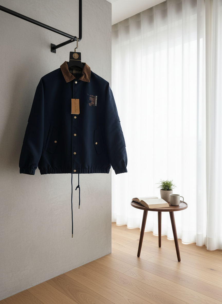 Burberry Check Collar Men Casual Jacket