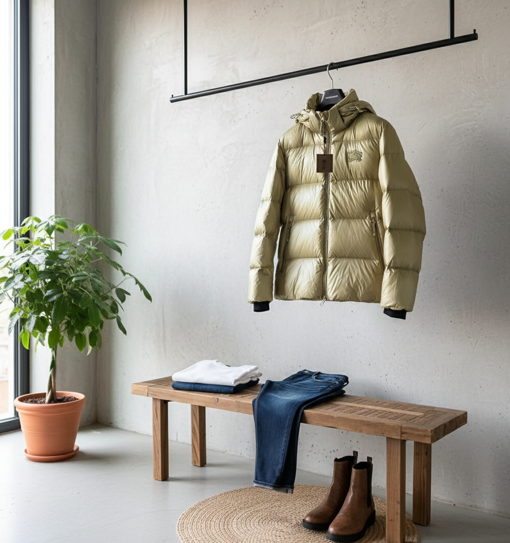 Burberry Metallic Hooded Down Jacket for Winter
