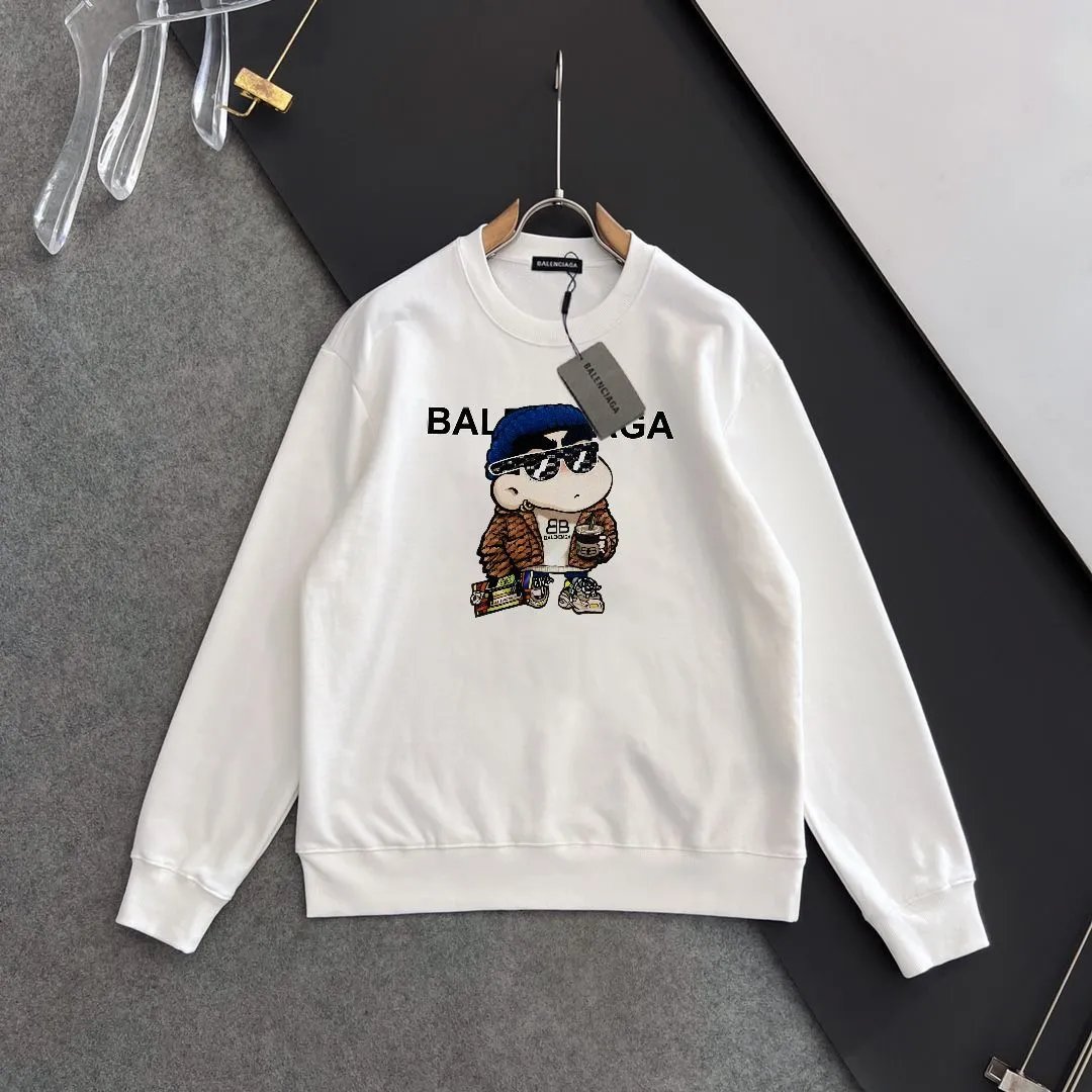 Balenciaga Cartoon Graphic Unisex Cotton Streetwear Hoodie