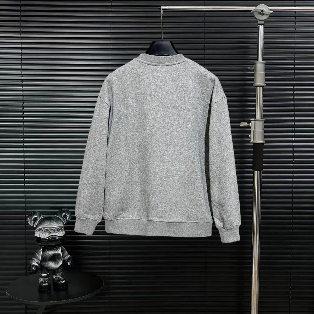 Balenciaga Paris Men Gray BB Logo Hoodie