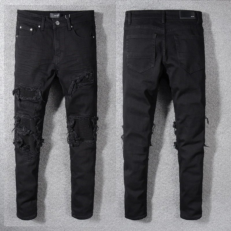 AMIRI Black Distressed Skinny Jeans Men