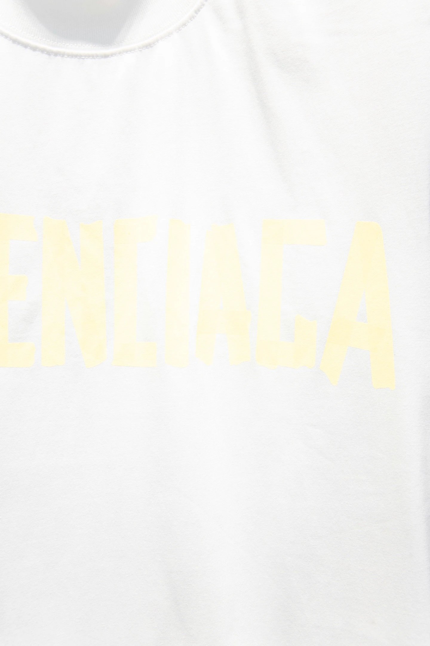 Balenciaga White Sleeveless Cotton Logo T-Shirt