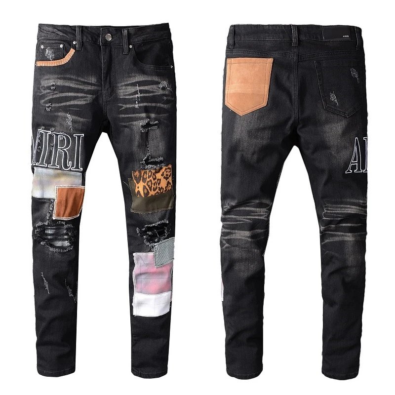 AMIRI Patchwork Distressed Slim Fit Jeans Men