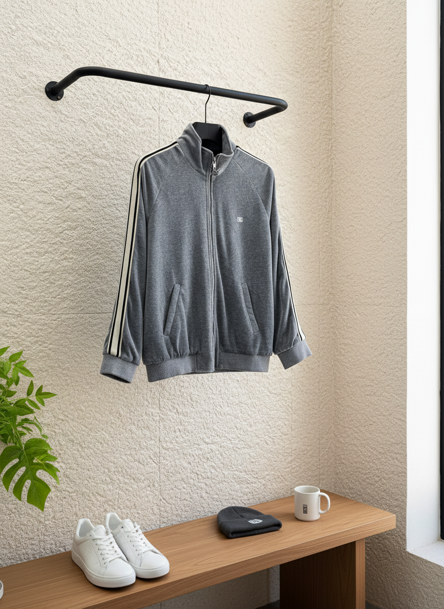 CELINE Gray Zip Up Sports Jacket