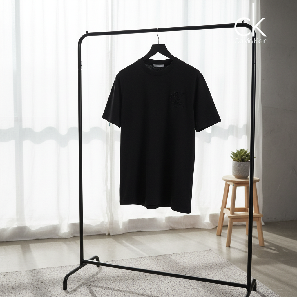 Calvin Klein Men’s Black Cotton Logo T-Shirt