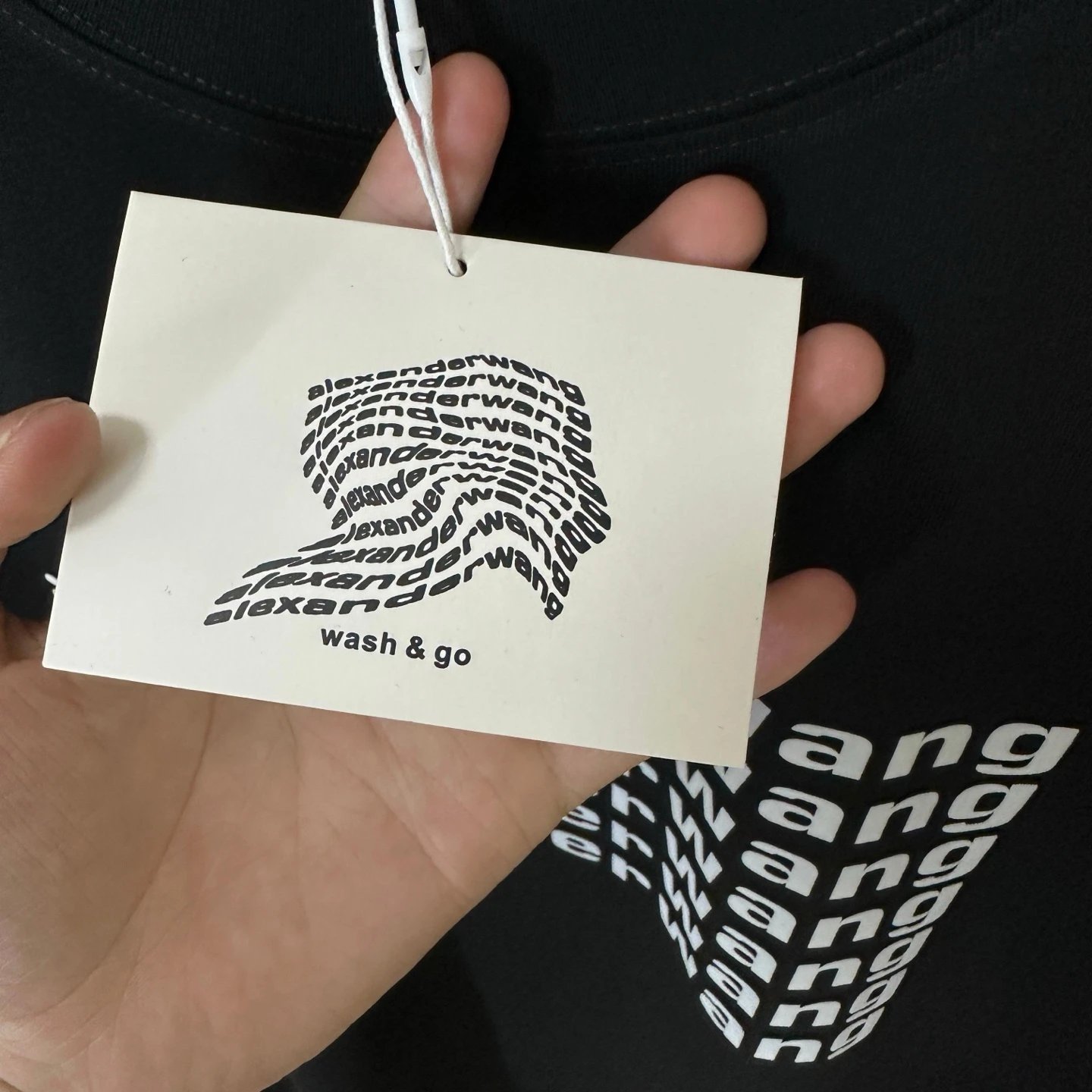 Alexander Wang Black Logo Print Cotton T-Shirt