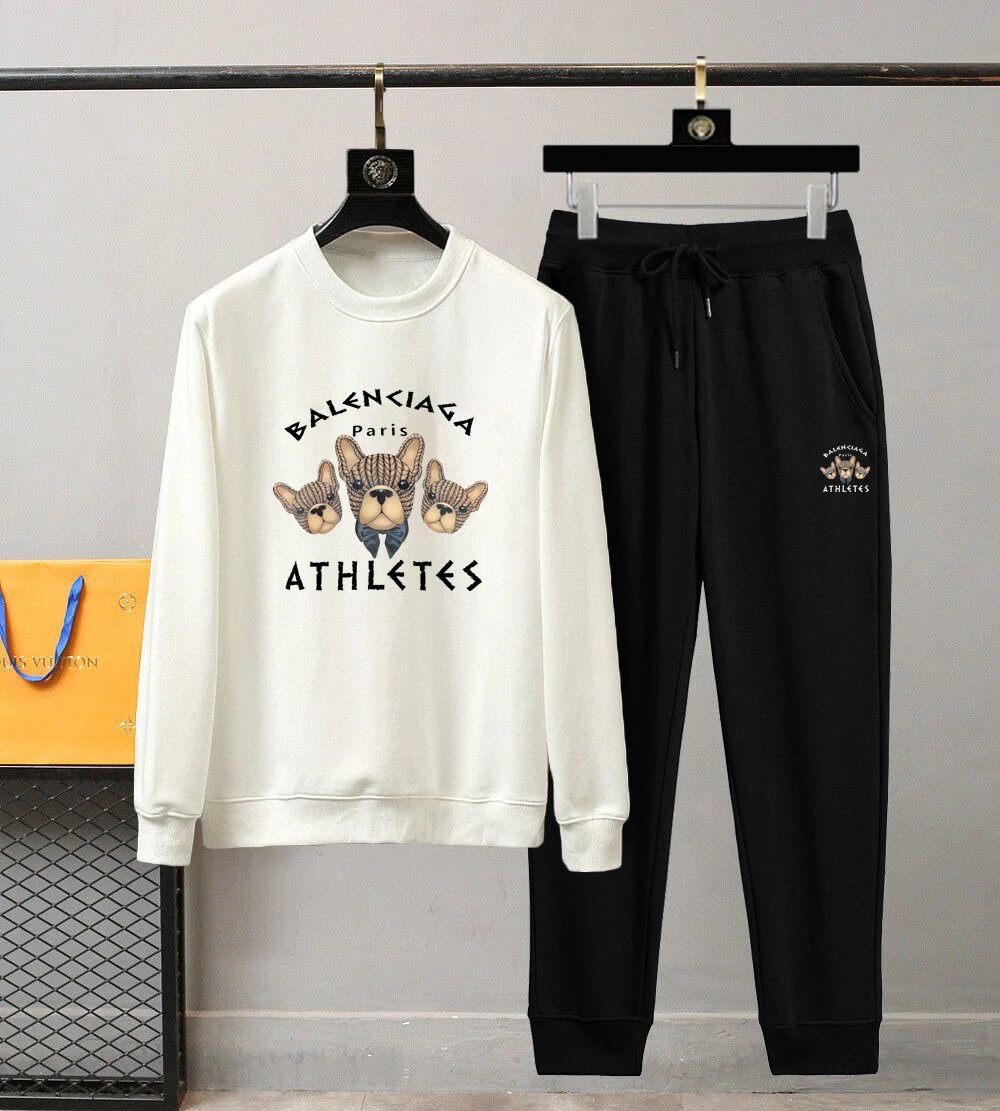 Balenciaga Athletes Paris Dog Print Hoodie Set