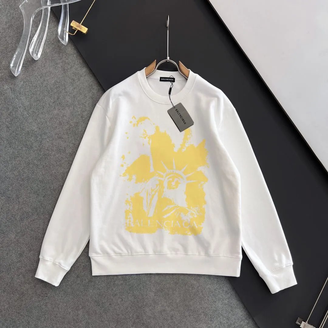 Balenciaga White Statue Print Hoodie Streetwear Pullover