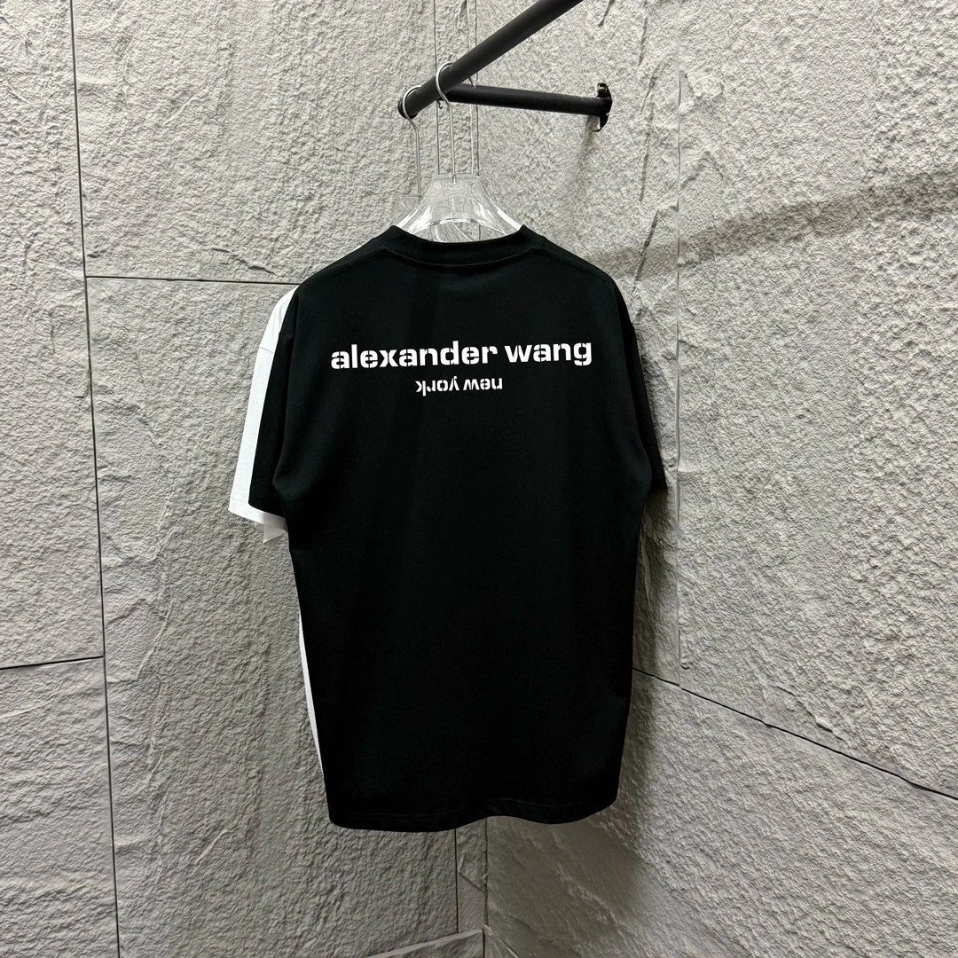 Alexander Wang Unisex Black WANG Logo Cotton T-Shirt
