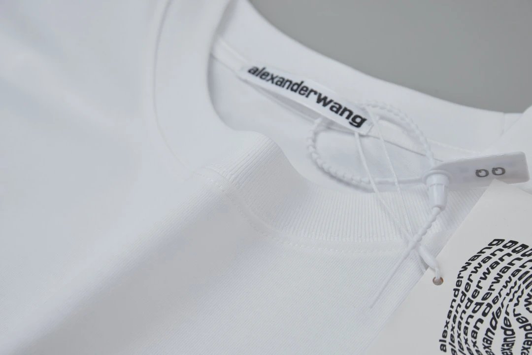 Alexander Wang Crystal Logo White T-Shirt