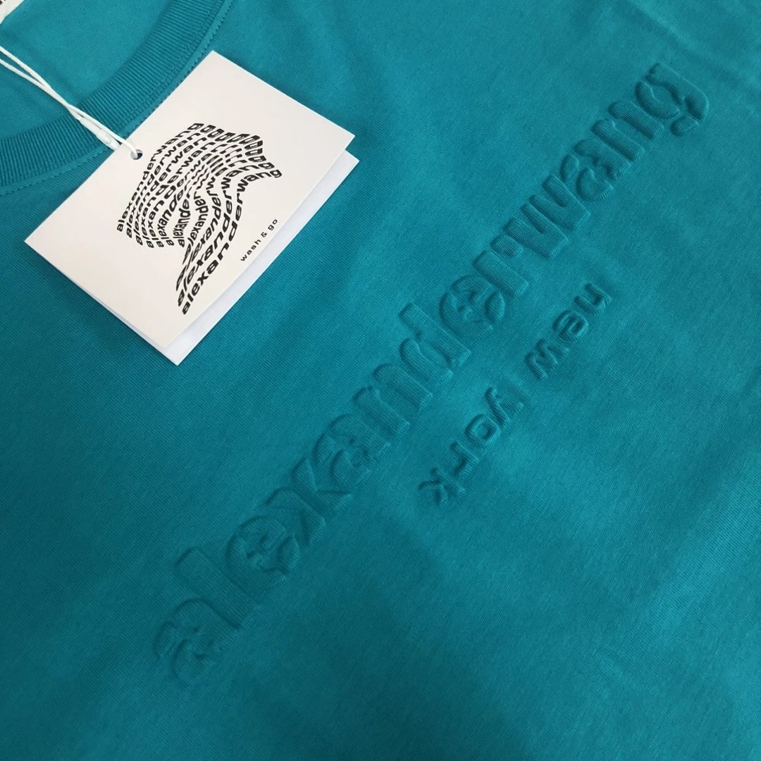 Alexander Wang Turquoise Cotton Logo Casual T-Shirt