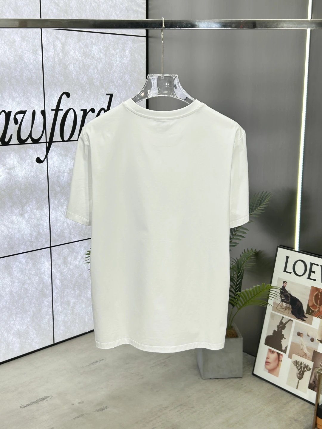 Burberry White Cotton T-Shirt Yellow Snake B Logo