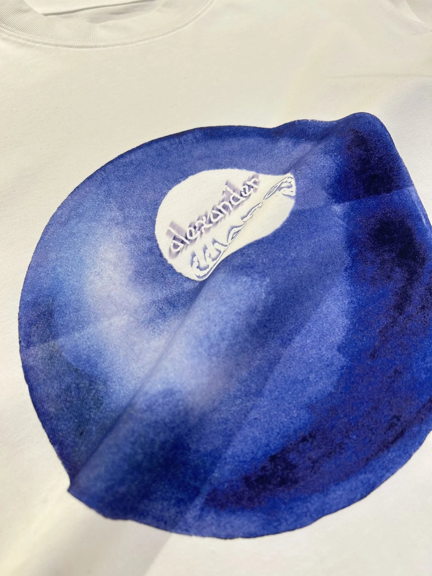 Alexander Wang Blue Graphic Unisex Cotton T-Shirt