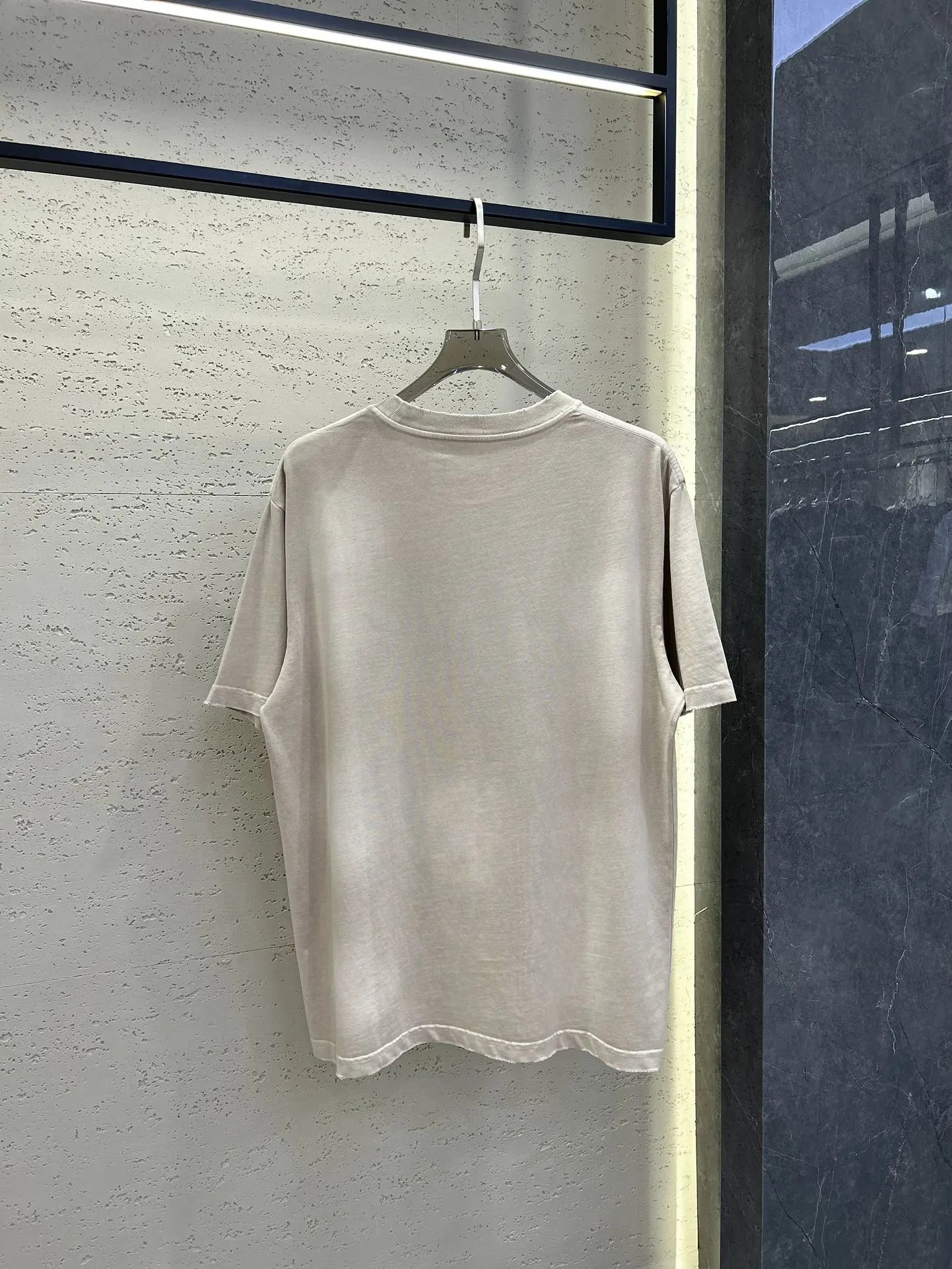 Alexander Wang Beige Logo Cotton T-Shirt Unisex Fashion