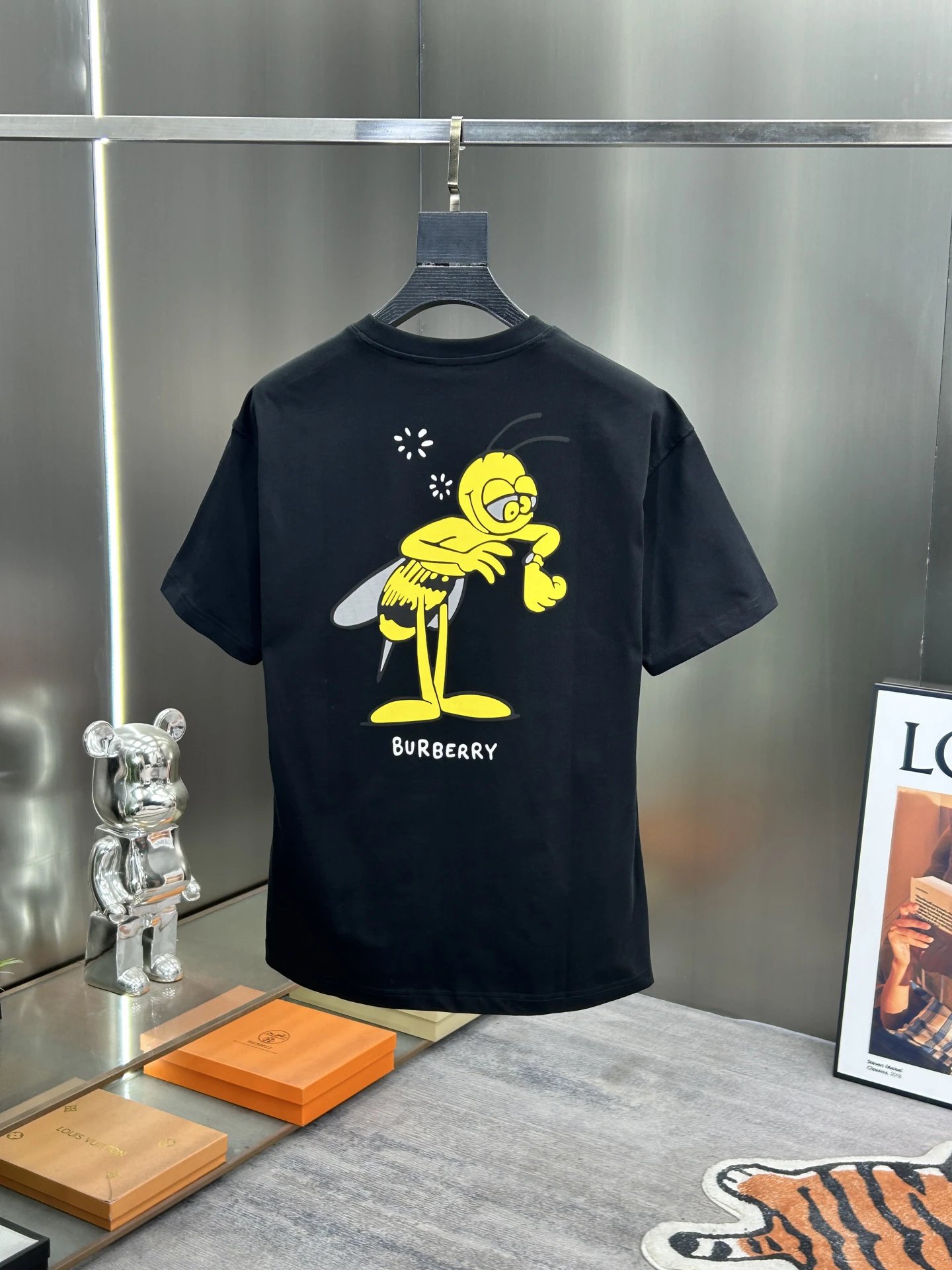 Burberry Black Bee Graphic Cotton T-Shirt