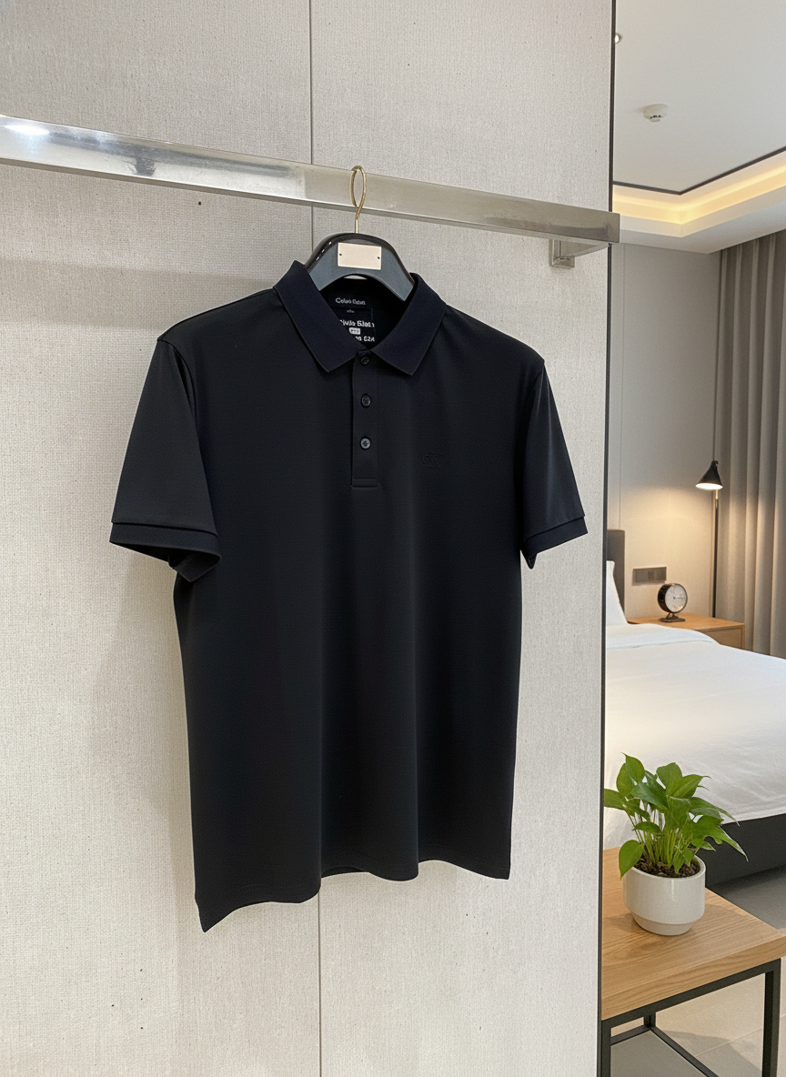 Calvin Klein Men’s Slim Fit Black Polo Shirt
