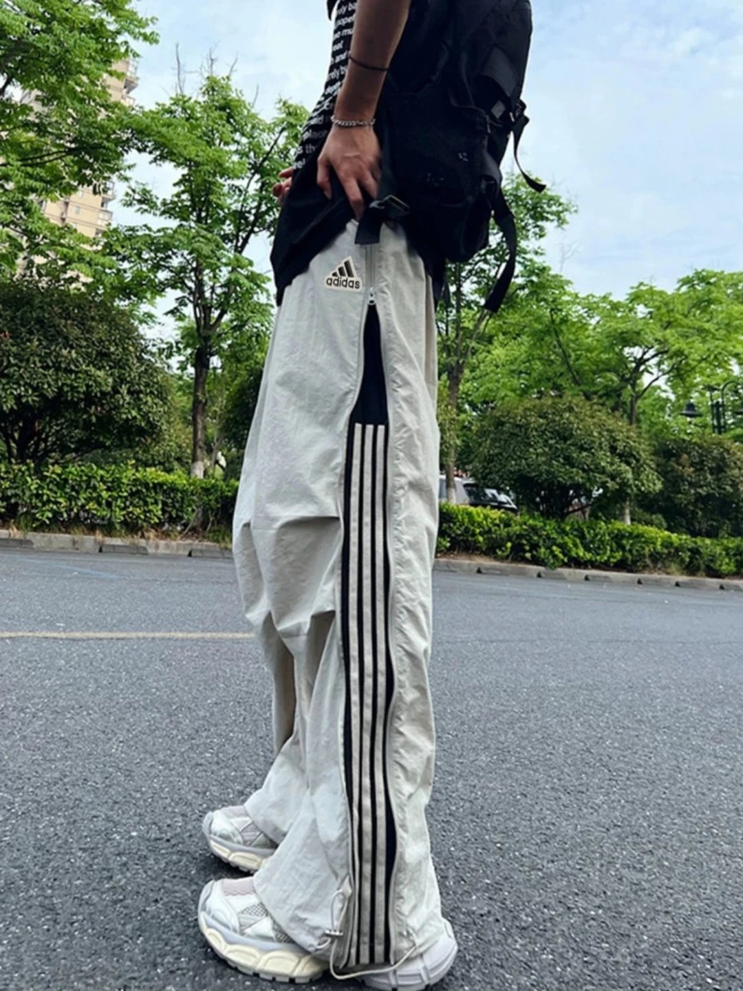 Adidas Men Loose Stripe Track Pants Black