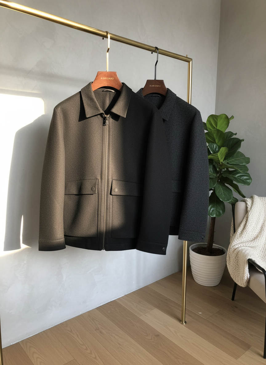 Burberry Men Classic Wool Zip Jacket