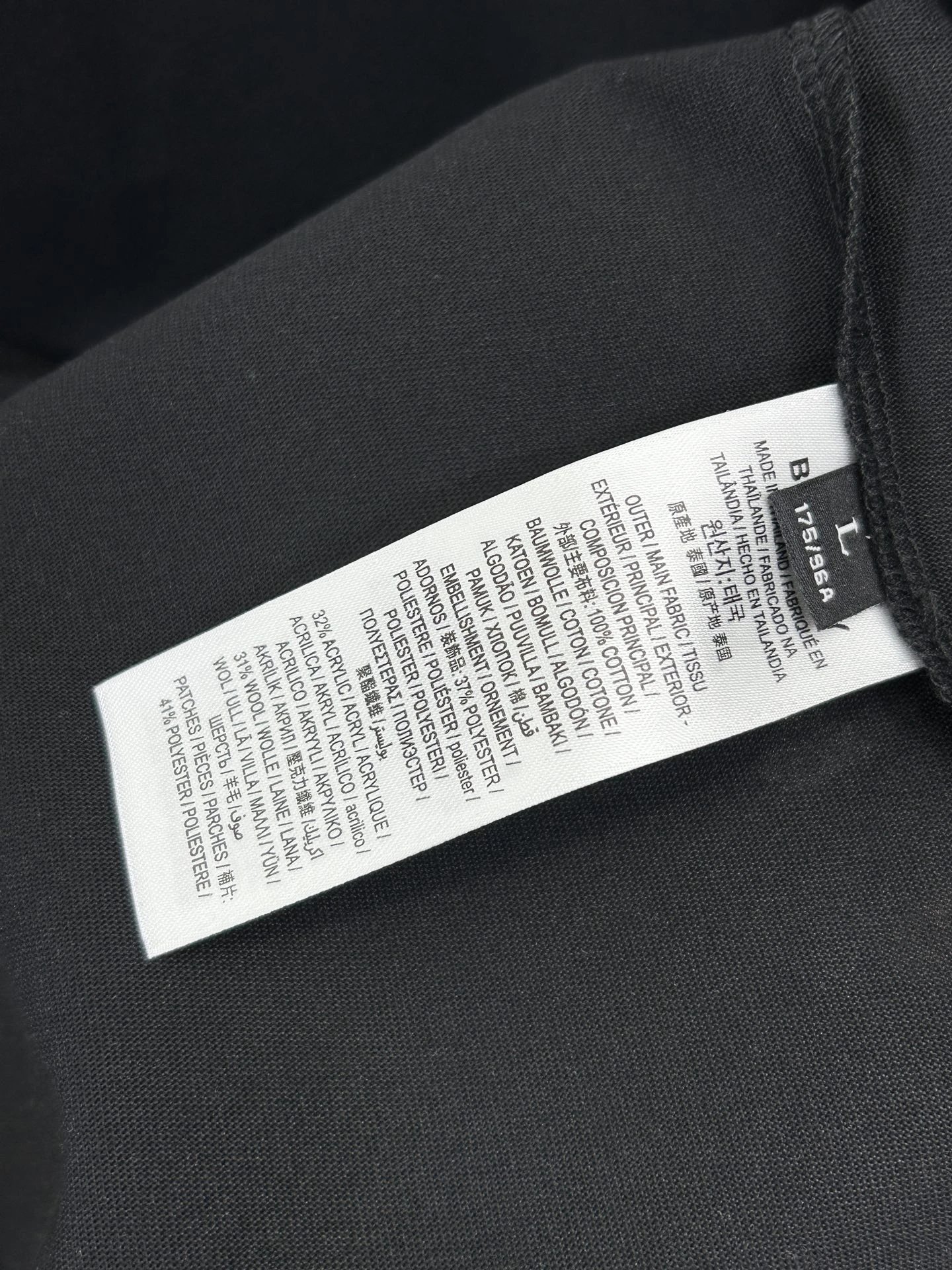 Burberry Black Cotton T-Shirt Blue Logo Men