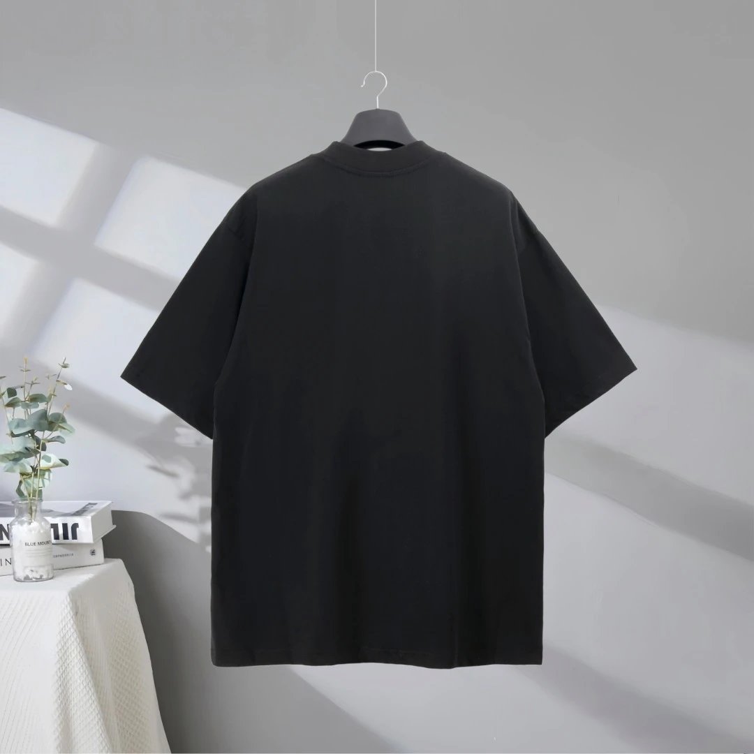 Balenciaga Black Barcode Print Men’s Cotton T-Shirt