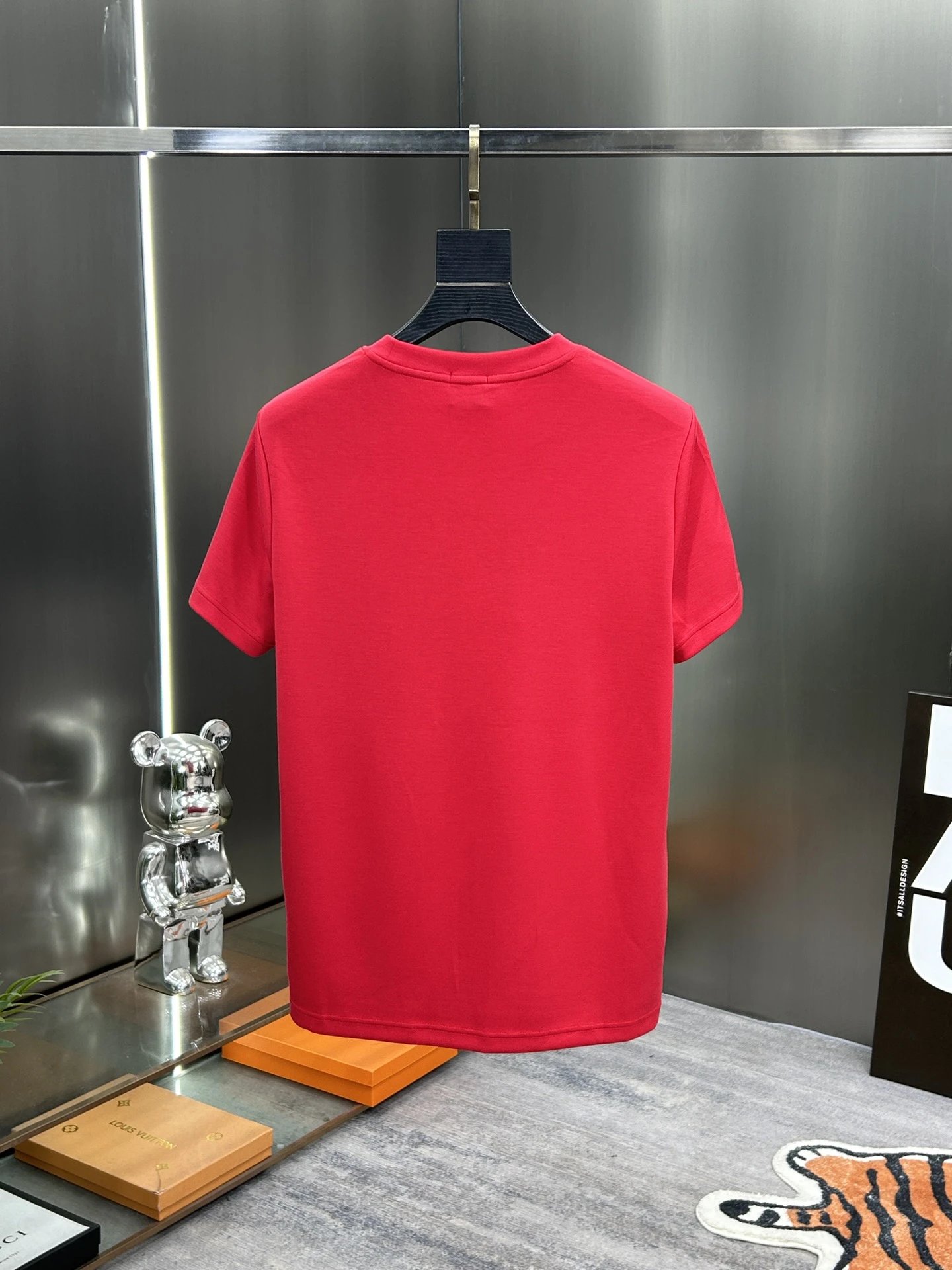 Burberry Red Graphic Logo Cotton T-Shirt