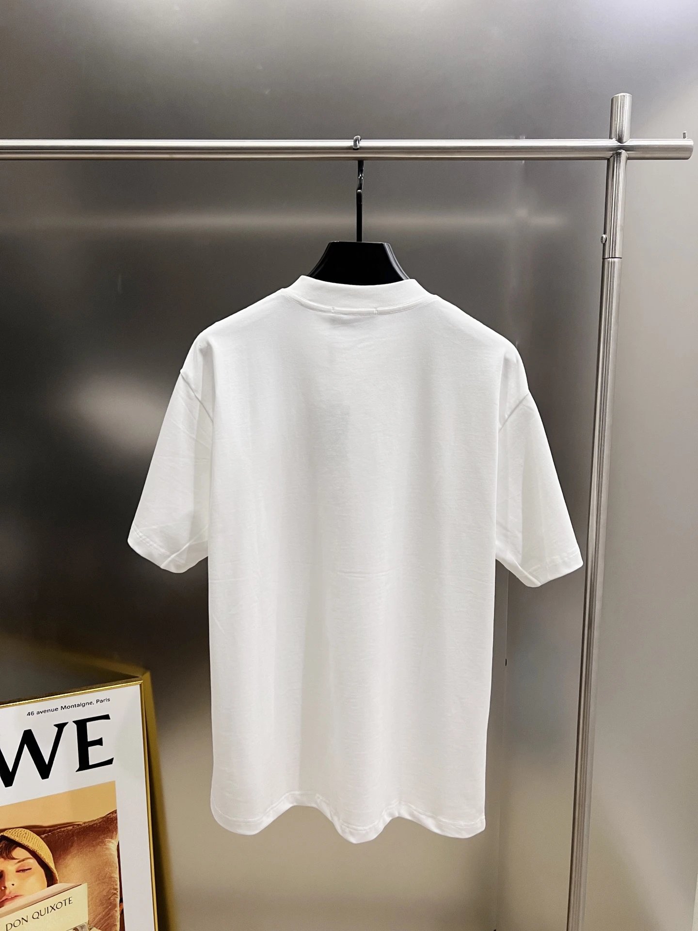 Balenciaga White Cotton Logo T-Shirt Unisex Fashion Tee