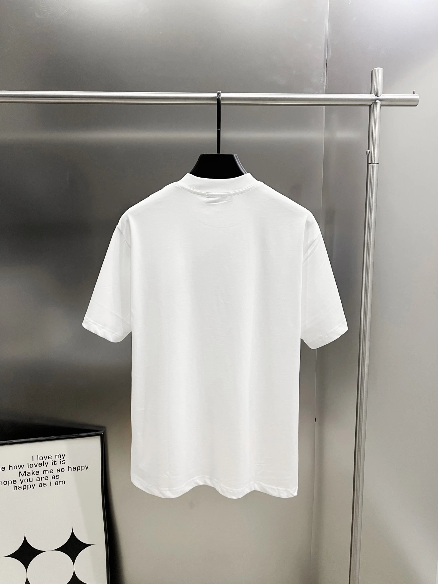 Balenciaga Activewear White Cotton T-Shirt Green Logo
