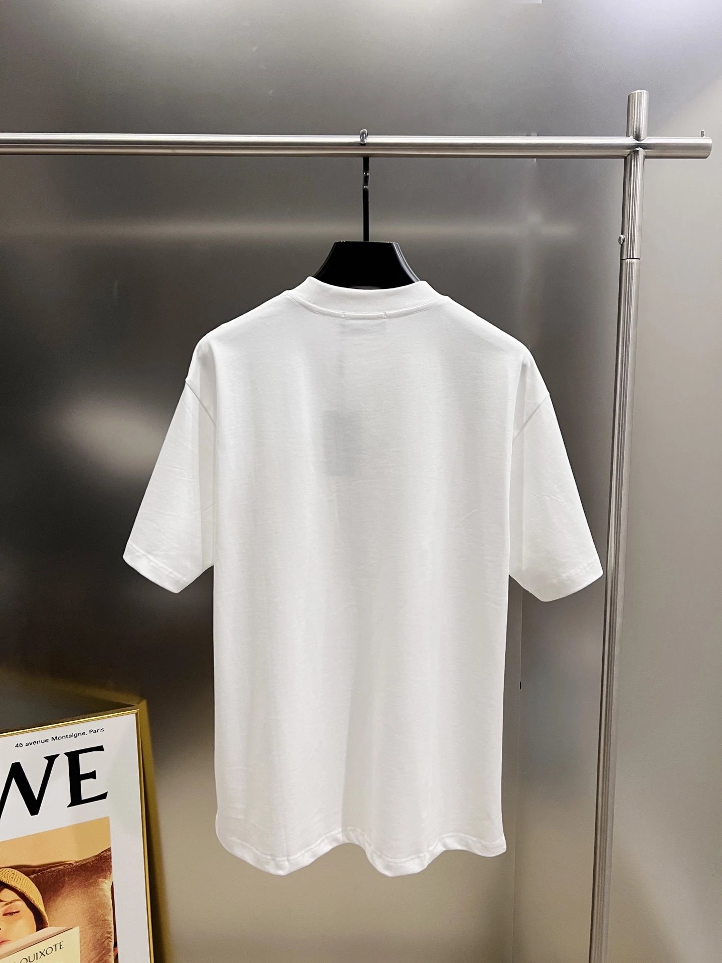 Balenciaga White Pink Logo Cotton T-Shirt