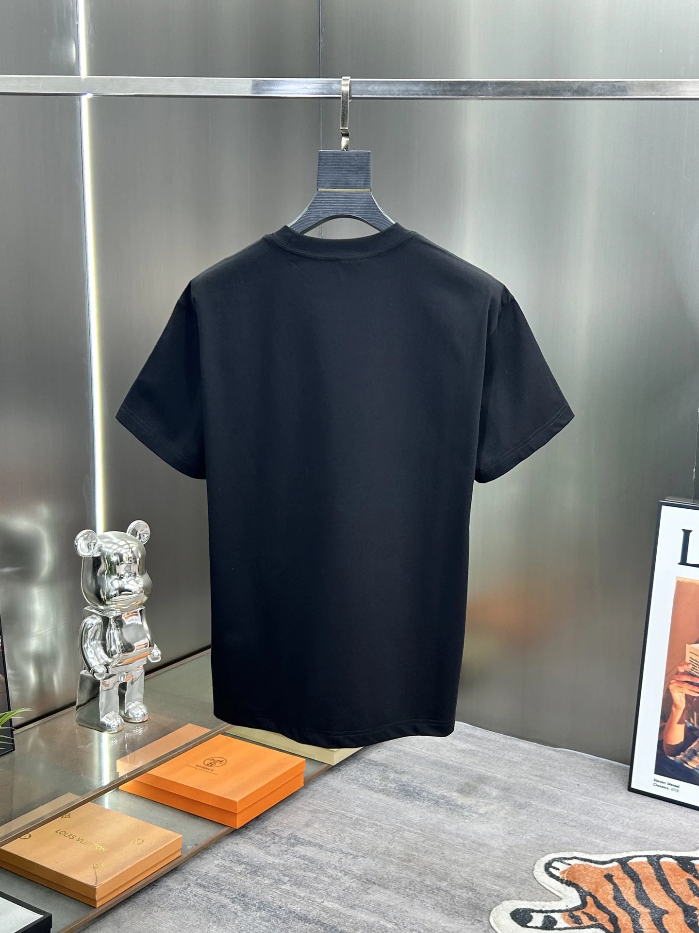 Burberry Black Knight Logo Cotton T-Shirt