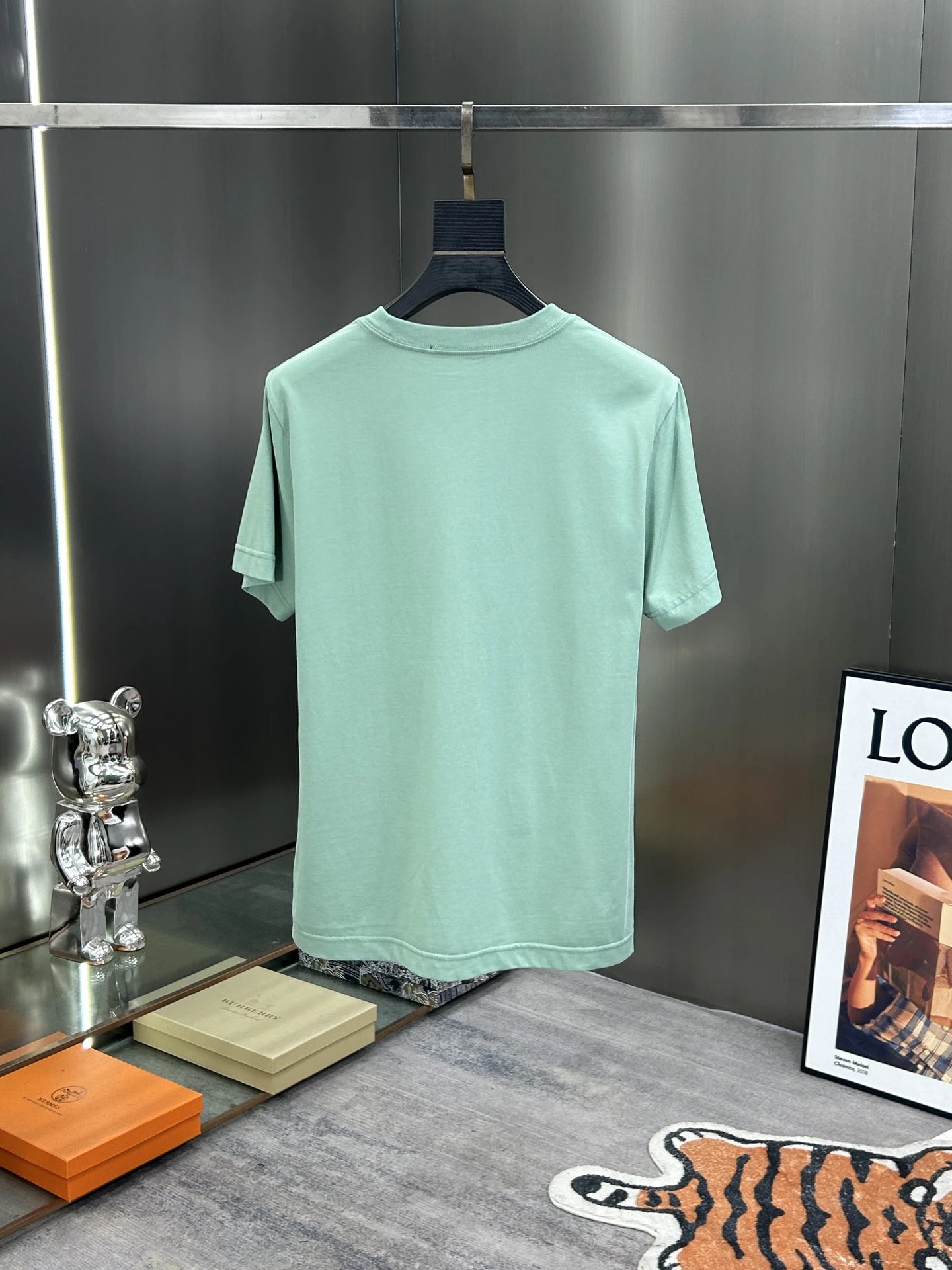 Burberry Mint Green Cotton Logo T-Shirt