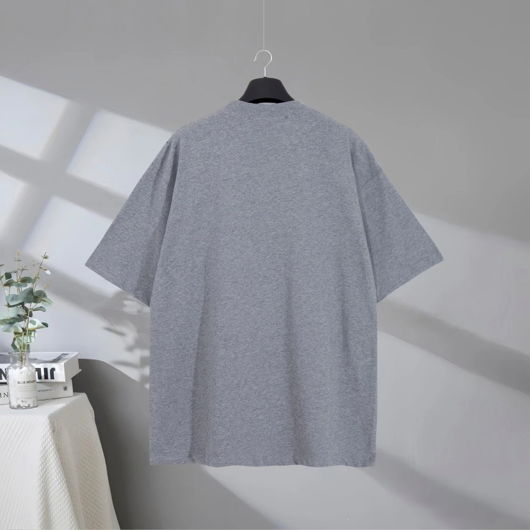 Balenciaga Gray Oversized Luxury Cotton T-Shirt