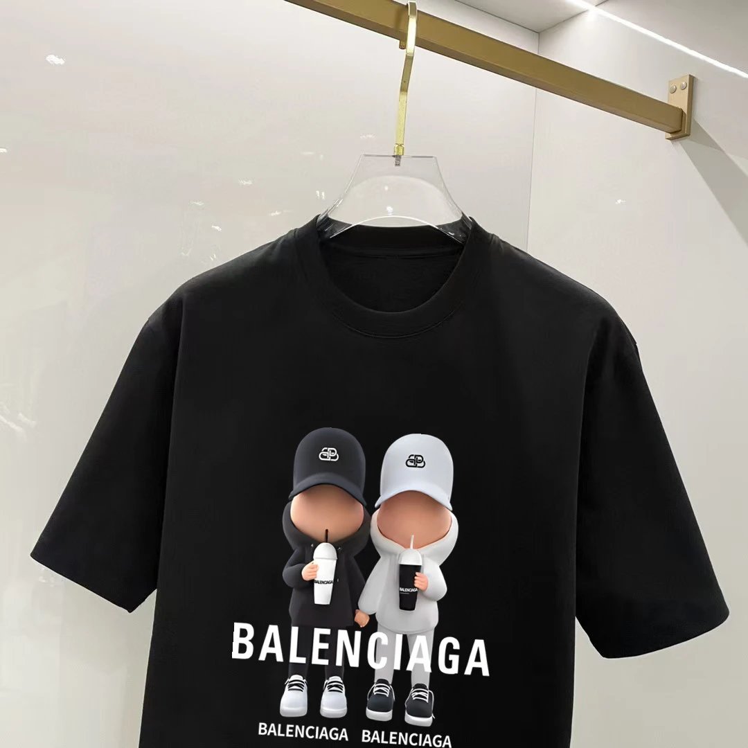 Balenciaga Cartoon Duo Oversized Unisex Cotton T-Shirt
