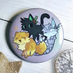 thumbnail for 【现货】猫武士周边高颜值狮焰冬青叶松鸦羽三剑客吧唧徽章二次元装饰谷子