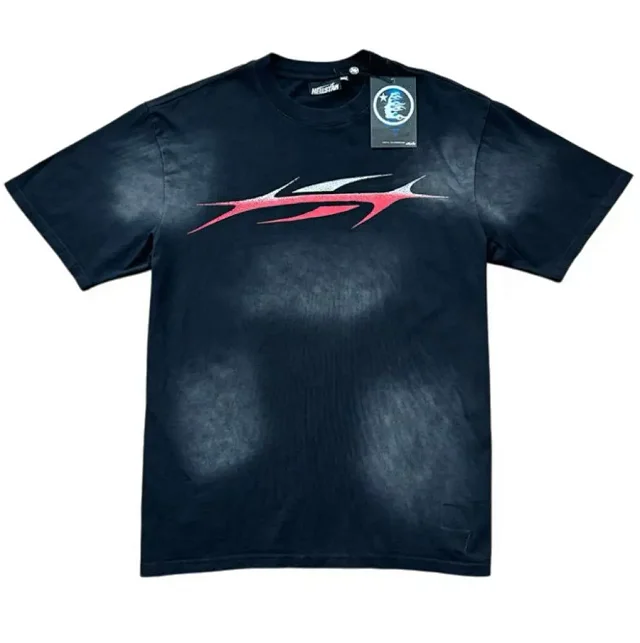 Hellstar T-Shirts Vintage-washed graphic short-sleeve T-shirt product detail image 7