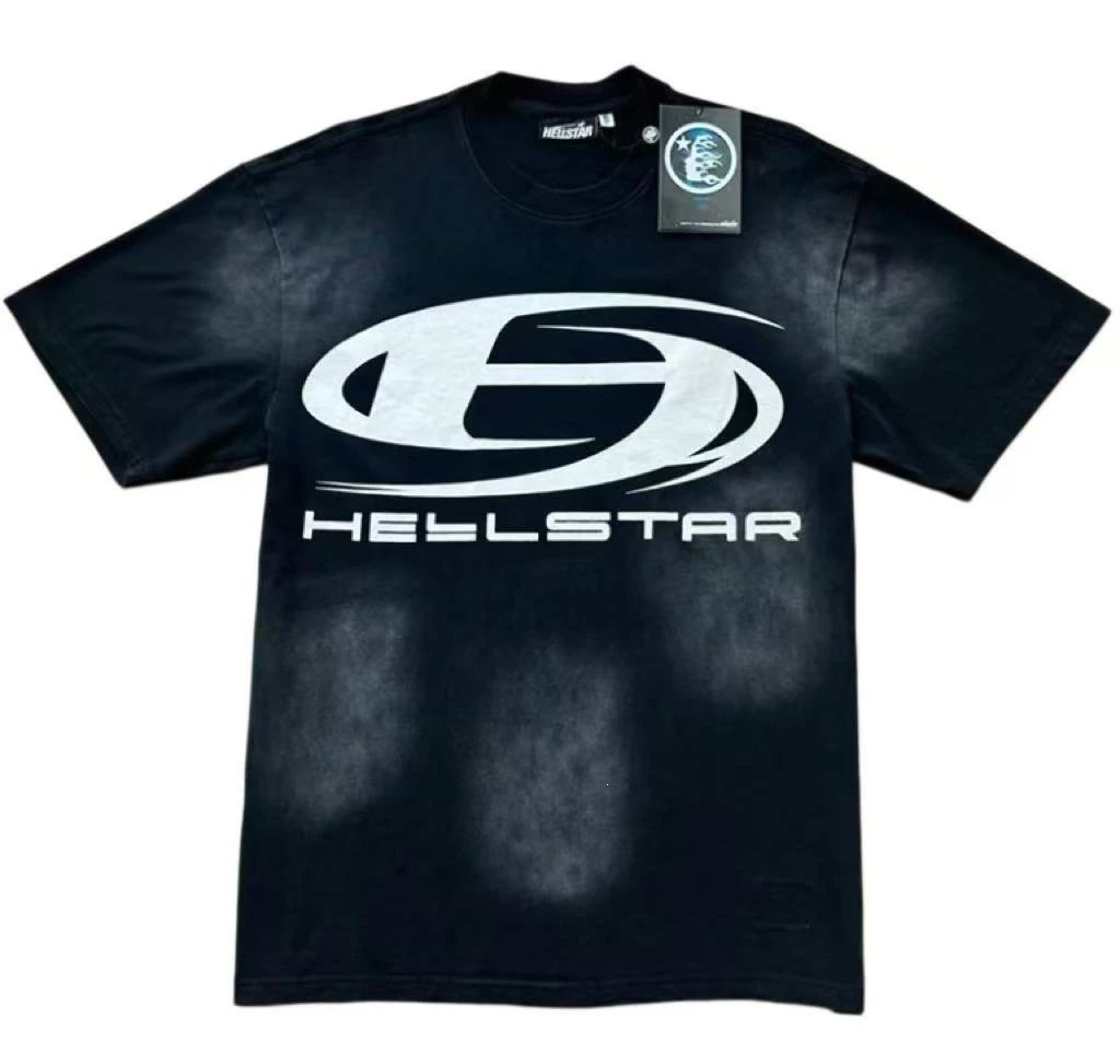 Hellstar T-Shirts Vintage-washed graphic short-sleeve T-shirt — 6826#