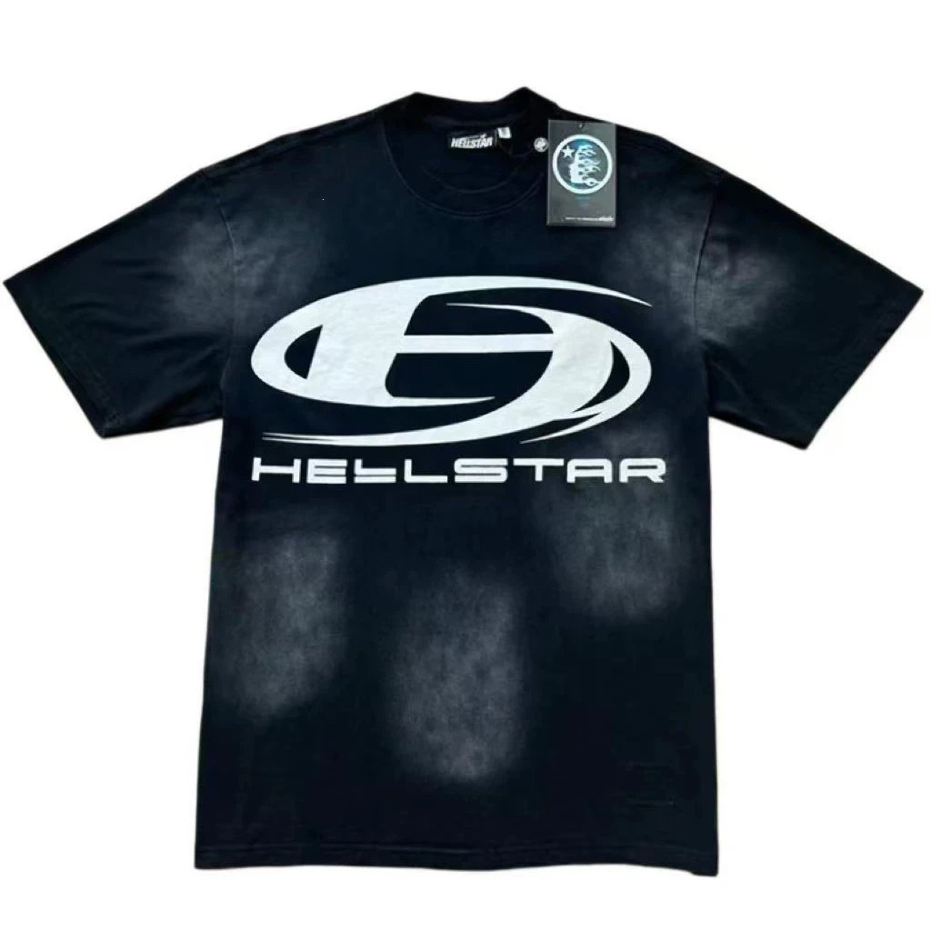 Hellstar T-Shirts Vintage-washed graphic short-sleeve T-shirt image 4