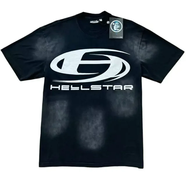 Hellstar T-Shirts Vintage-washed graphic short-sleeve T-shirt product detail image 6