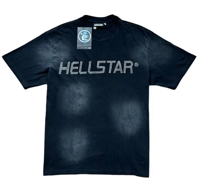 Hellstar T-Shirts Vintage-washed graphic short-sleeve T-shirt product detail image 8