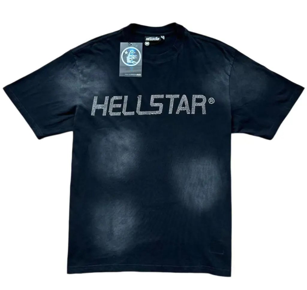 Hellstar T-Shirts Vintage-washed graphic short-sleeve T-shirt — 6828#