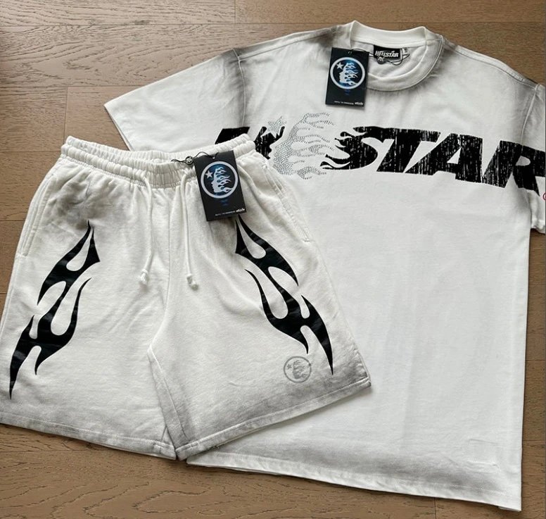 Hellstar T-Shirts Vintage-washed graphic short-sleeve T-shirt — Set 2