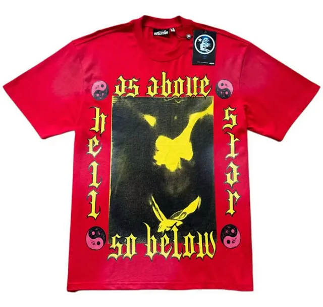 Hellstar T-Shirts Vintage-washed graphic short-sleeve T-shirt product detail image 5