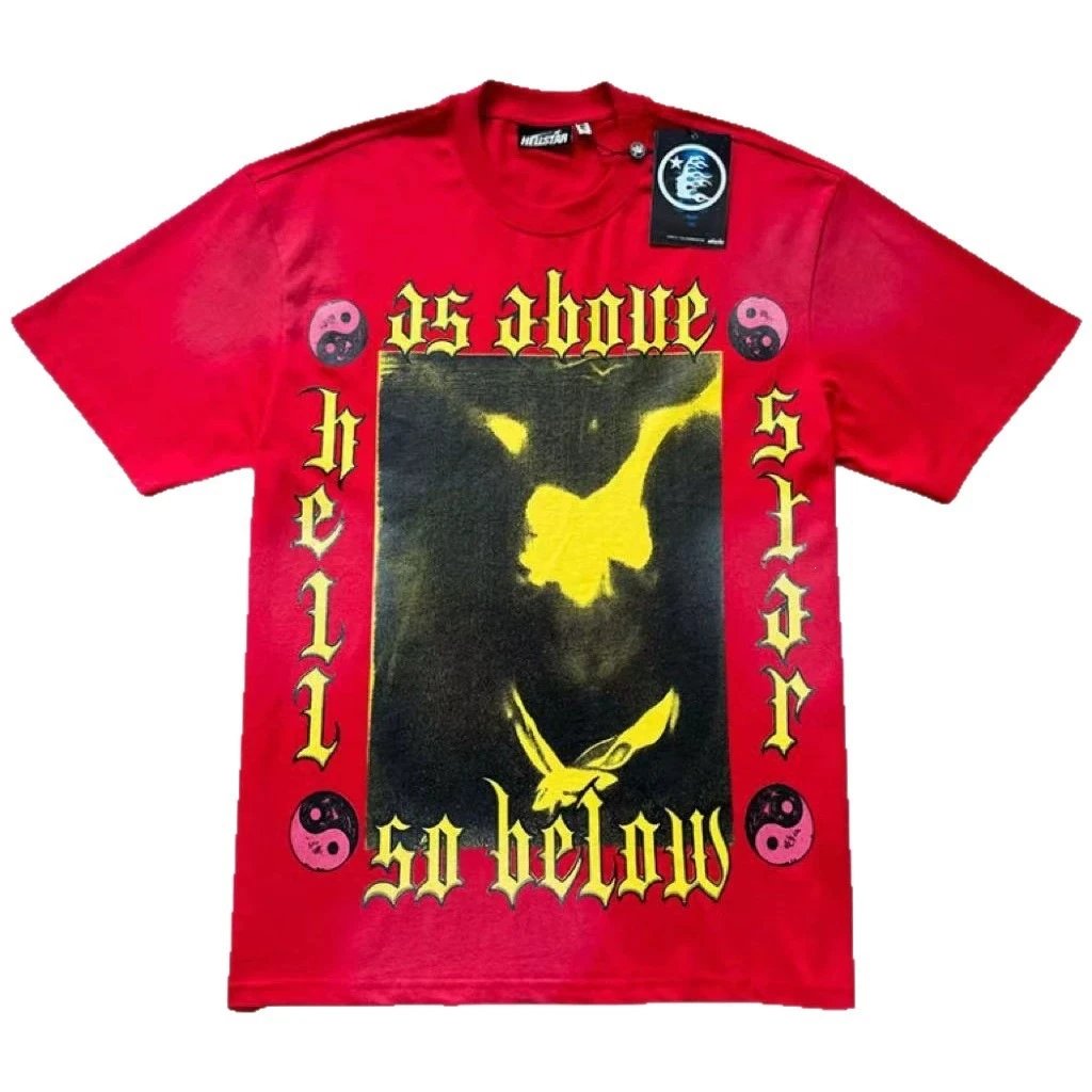 Hellstar T-Shirts Vintage-washed graphic short-sleeve T-shirt image 5