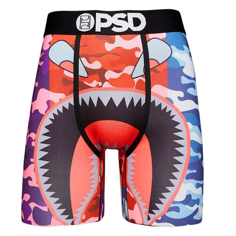 PSD Underwear Printed Boxer Briefs — P 124 Three-color shark